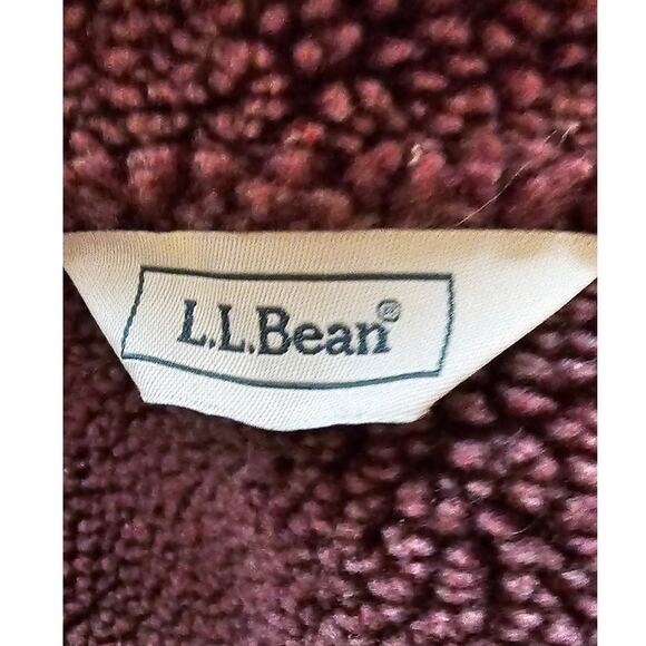 LL Bean Women's Faux Suede Outer Fleece Button Front Winter Jacket Size M Purple - Picture 7 of 10